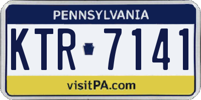 PA license plate KTR7141