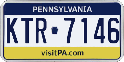 PA license plate KTR7146
