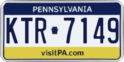PA license plate KTR7149