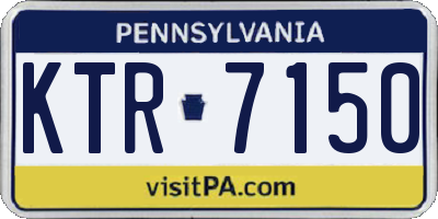 PA license plate KTR7150