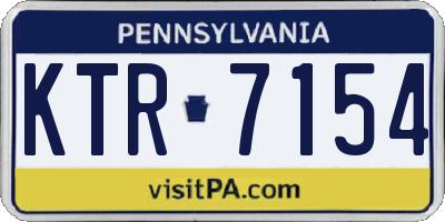 PA license plate KTR7154