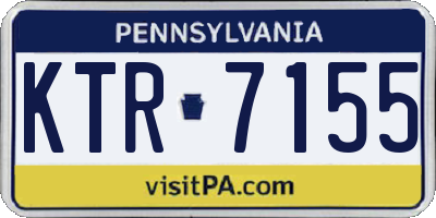 PA license plate KTR7155