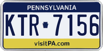 PA license plate KTR7156