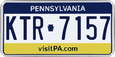 PA license plate KTR7157