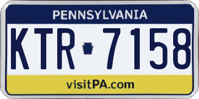 PA license plate KTR7158