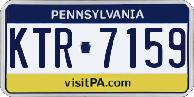 PA license plate KTR7159