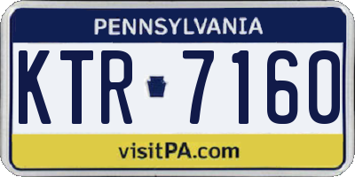 PA license plate KTR7160