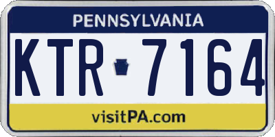 PA license plate KTR7164