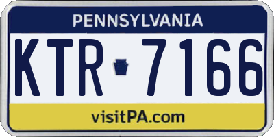 PA license plate KTR7166