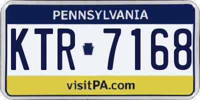 PA license plate KTR7168