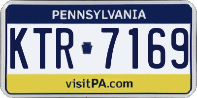 PA license plate KTR7169