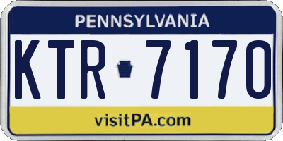 PA license plate KTR7170