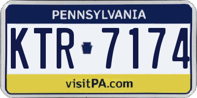 PA license plate KTR7174