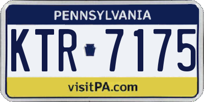 PA license plate KTR7175