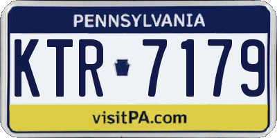 PA license plate KTR7179