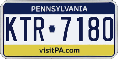 PA license plate KTR7180