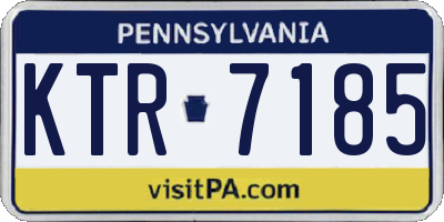 PA license plate KTR7185