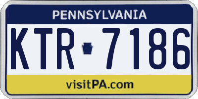 PA license plate KTR7186