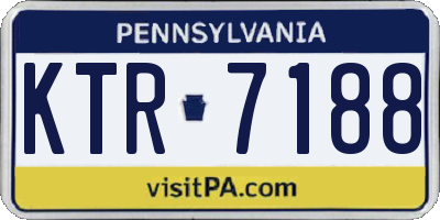 PA license plate KTR7188