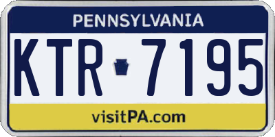 PA license plate KTR7195