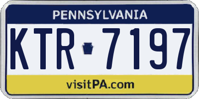 PA license plate KTR7197