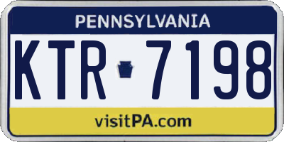 PA license plate KTR7198