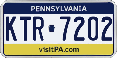 PA license plate KTR7202