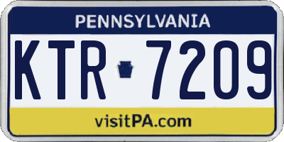 PA license plate KTR7209