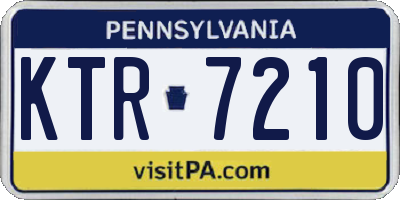 PA license plate KTR7210