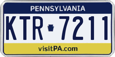 PA license plate KTR7211
