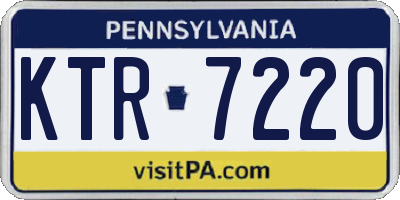 PA license plate KTR7220