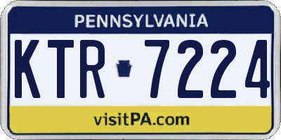PA license plate KTR7224