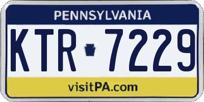 PA license plate KTR7229