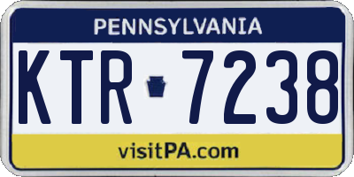PA license plate KTR7238