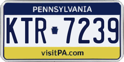 PA license plate KTR7239