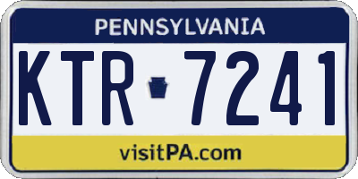 PA license plate KTR7241