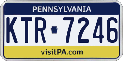 PA license plate KTR7246