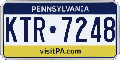 PA license plate KTR7248