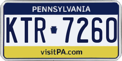 PA license plate KTR7260