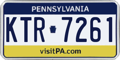 PA license plate KTR7261