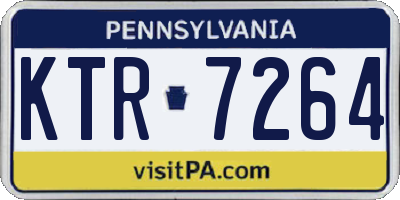PA license plate KTR7264