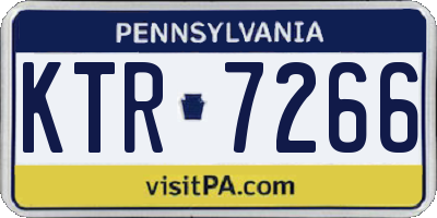 PA license plate KTR7266