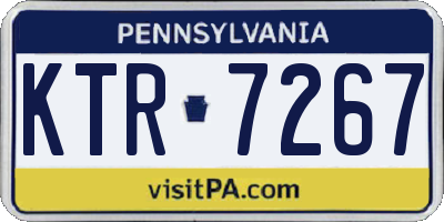 PA license plate KTR7267