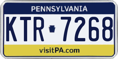 PA license plate KTR7268