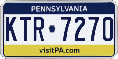 PA license plate KTR7270