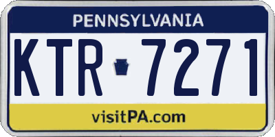 PA license plate KTR7271