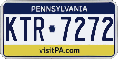 PA license plate KTR7272