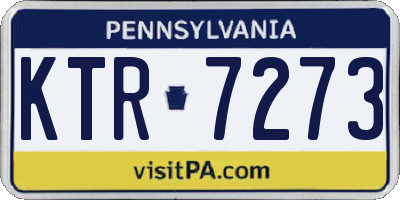 PA license plate KTR7273