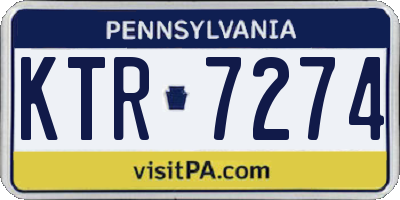 PA license plate KTR7274