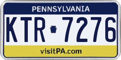 PA license plate KTR7276